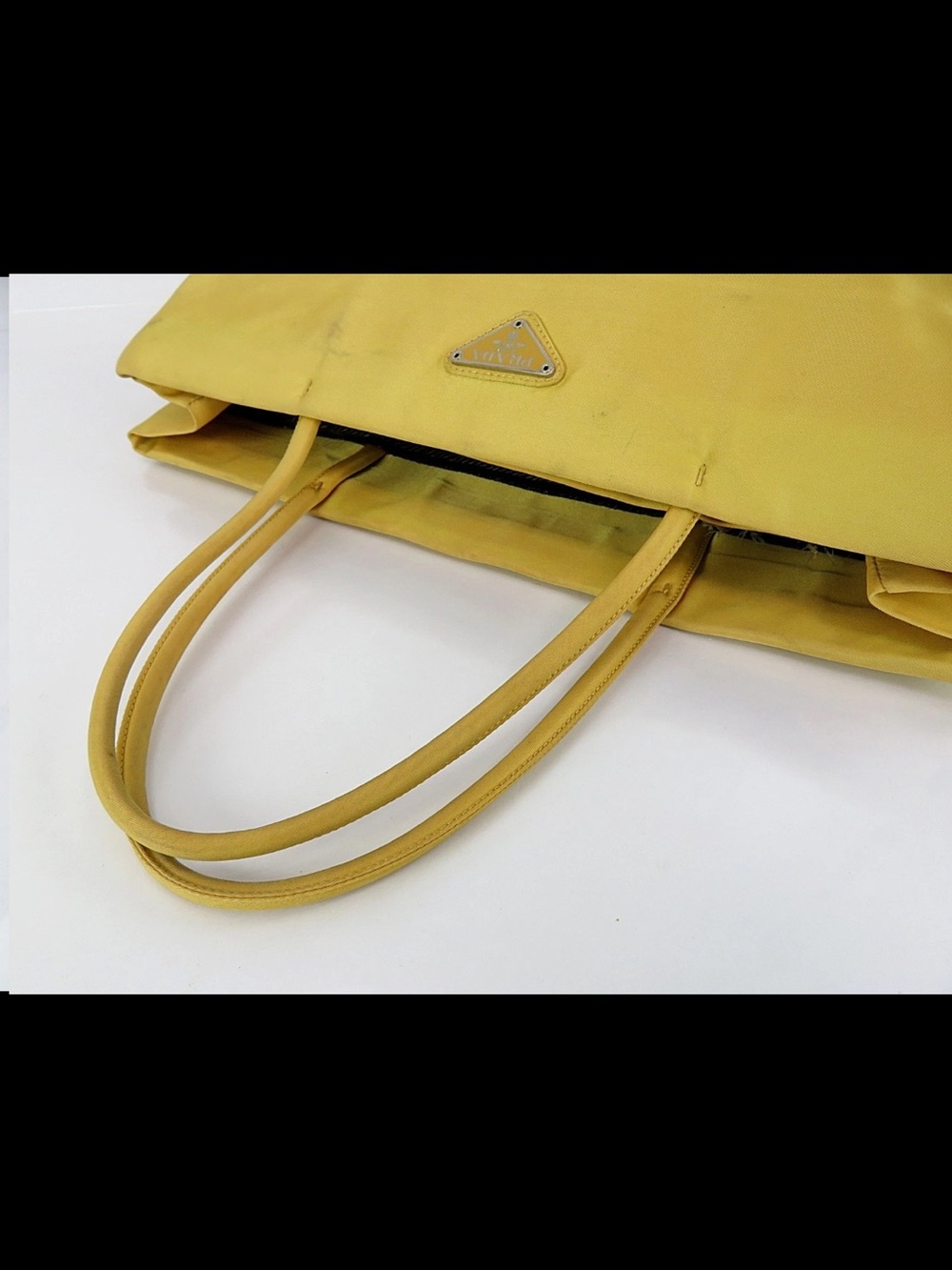 Prada Yellow Nylon Tote with Double Shoulder Straps - Picture 10 of 16